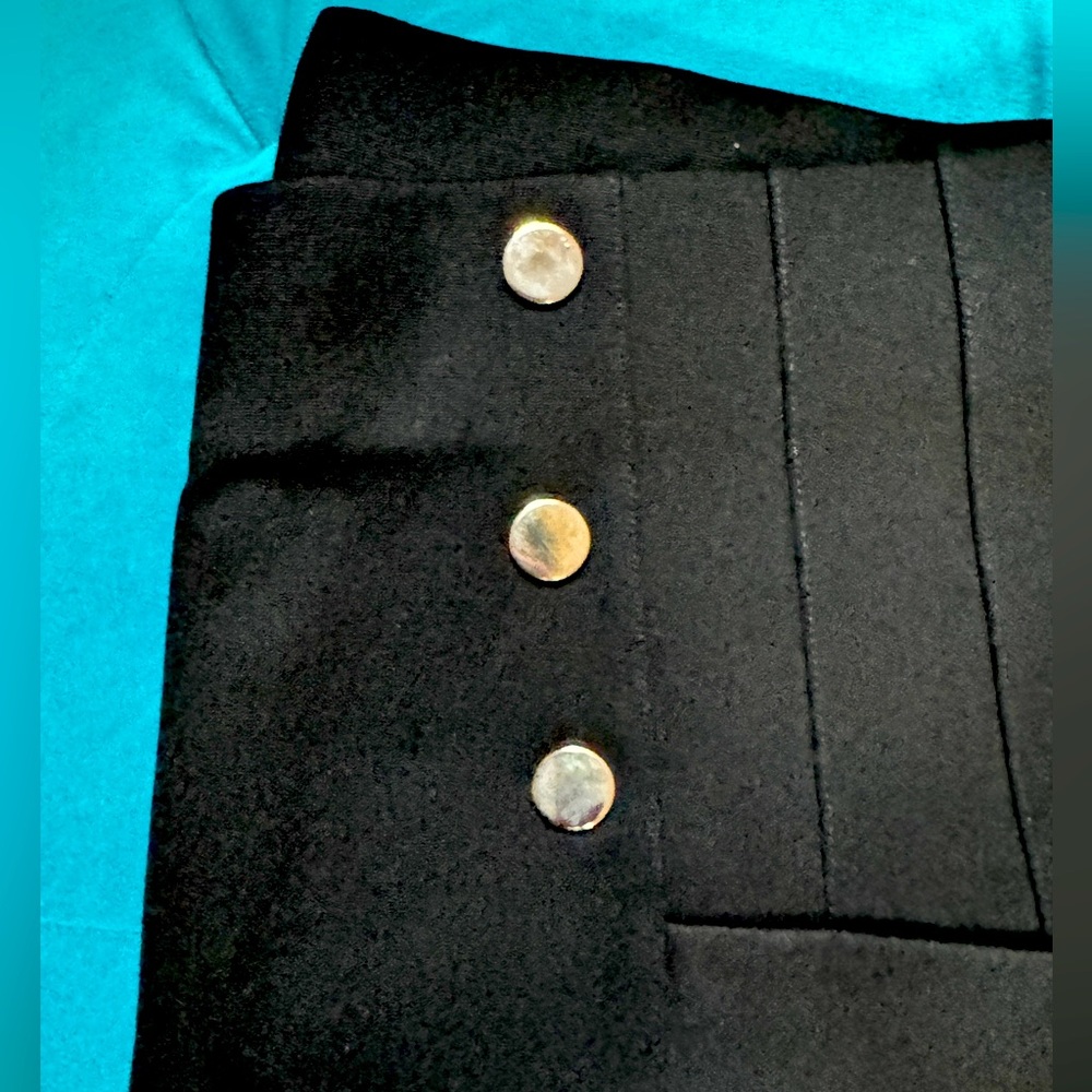 Zara black military equestrian style leggings pants Skinny Stretch - Picture 4 of 5